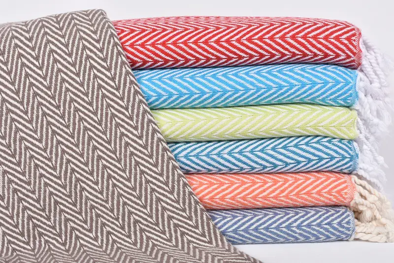Bridal Gifts, Gift For Him, Bachelorette Party Gift, 68x40 Cotton Zig zag Towel, Beach Size Towel, Best Wedding Gift, Bachelorette Party Decorations - 1
