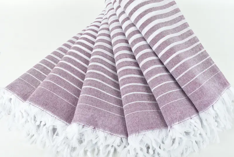 Authentic Turkish hammam peshtemal, 70x40 Cotton Striped Towel, Wedding Gifts Towel, Monogrammed Beach Towel, Gift For Mom, Housewarming Gift - 4