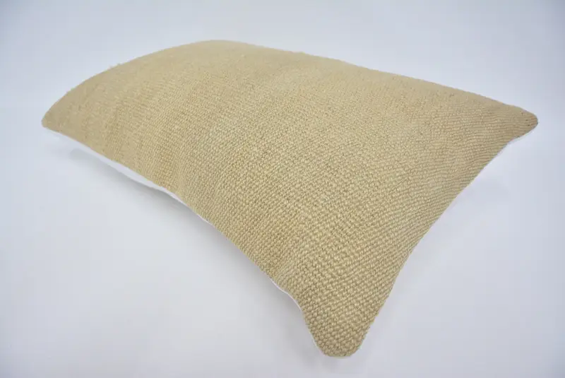 Vintage Kilim Pillow, Anatolian Pillow Cover, 16x24 Beige Cushion Cover, Pillow Sham, Vintage Kilim Throw Pillow, Throw Kilim Pillow - 6