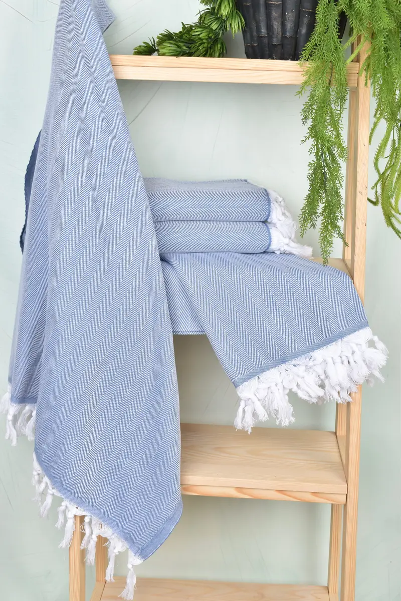 Gym Towel, Soft towel, 70x40 Cotton Herringbone Towel, Turkish bath towel for spa, Cotton towel, Anniversary Gift For Her, Beach Towel Gift - 6