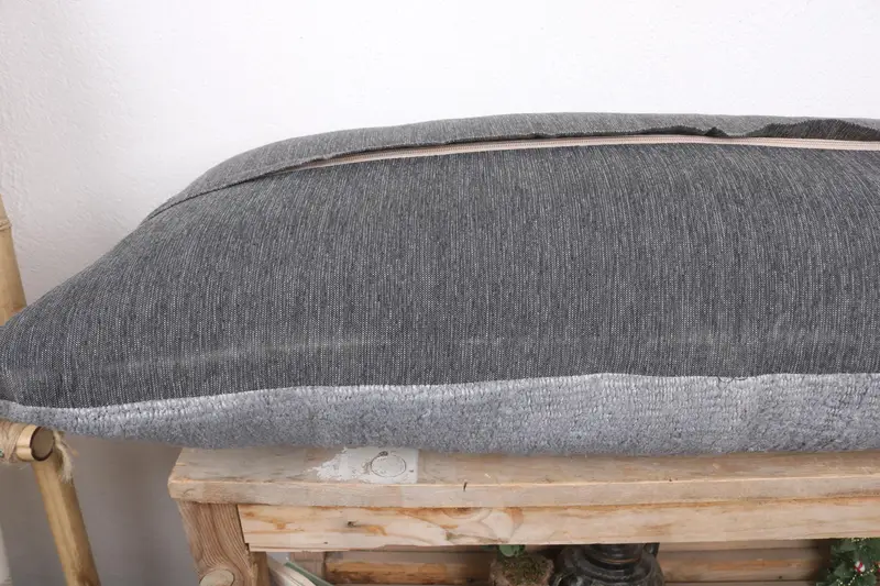 Ethnic Throw Pillow Cover, Pillow, Bolster Throw Pillow Sham, Turkish Pillow, Kilim Cushion Sham, Antique Pillows, 16x36 Gray Pillow - 7