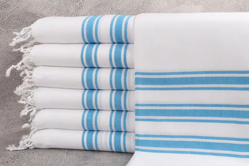 Personalized Beach Towel, Girl Trip Party Favor, Lightweight Turkish towel, Bridal Shower Gift, Bridesmaid Favors, 70x40 Cotton Striped Towel - 1