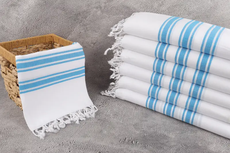 Personalized Beach Towel, Girl Trip Party Favor, Lightweight Turkish towel, Bridal Shower Gift, Bridesmaid Favors, 70x40 Cotton Striped Towel - 3