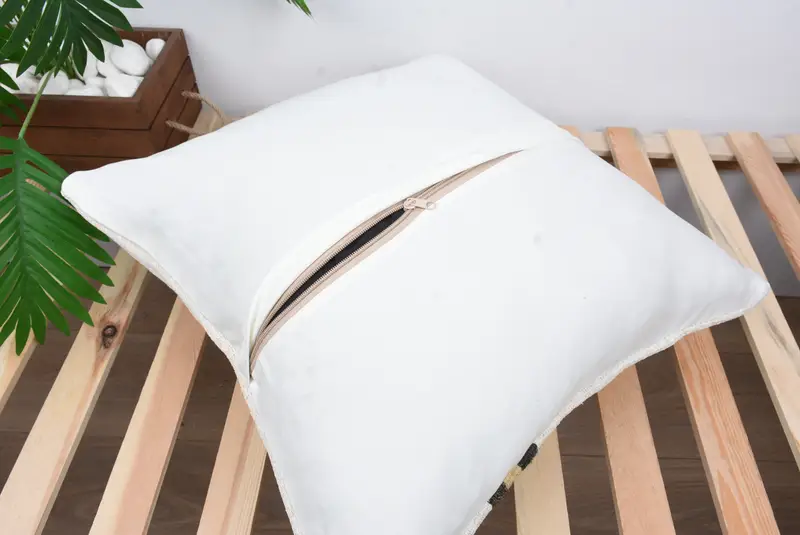 Boho Pillow Sham Cover, Boho Pillow, Decorative Throw Pillow Sham, Cushion Case, 20x20 White Pillow Cover, Pillow for Couch, Cozy Throw Cushion - 8