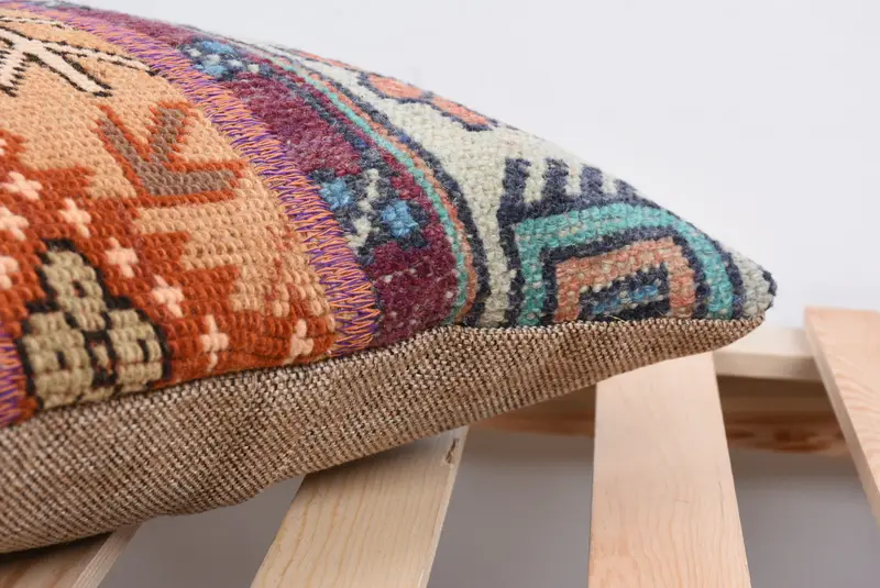Cushion Case, Ethnic Throw Pillow Case, Interior Designer Pillow, Vintage Kilim Pillow, Home Decor Pillow, 14x14 Green Cushion - 7