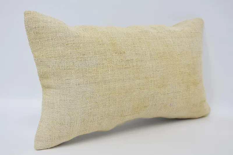 Vintage Kilim Throw Pillow, Kilim Pillow Cover, 12x20 Beige Pillow, Cushion Case, Aztec Cushion, Accent Pillow Case, Vintage Pillow - 3