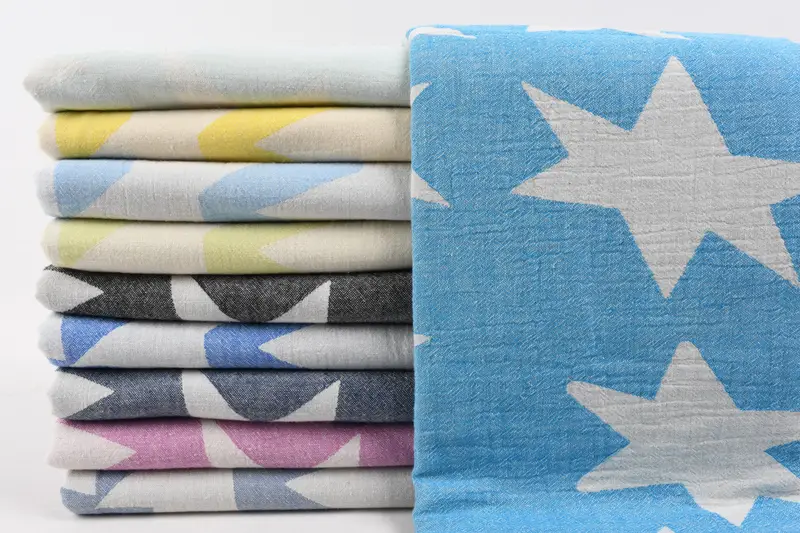 Hafif havlu, Türk el havlu, monogram plaj havlusu, hızlı kuruyan pamuklu Türk plaj havlusu, 68x36 pamuk yıldız tasarım havlu, erkek bebek hediyesi - 1
