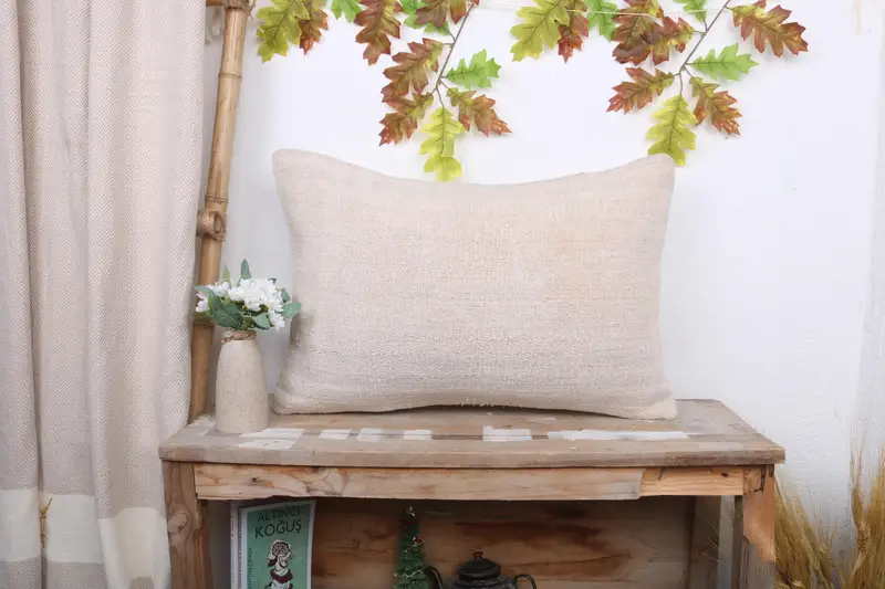 Handgefertigtes Southwestern-Leinen-Wurfkissen, 16x24 besticktes Vintage-Kissen