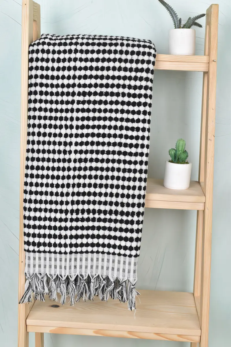 Wedding Hand Made Gift, 68x36 Cotton Pom Pom Towel, Absorbent towel, Wedding Gift For Bride, Personalized Wedding Gift, Absorbent Turkish towel - 8