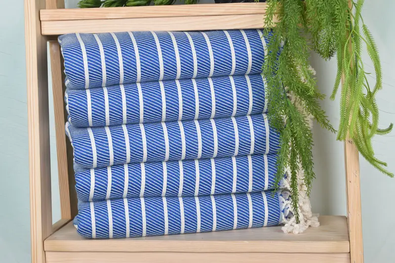 Best Friend Wedding Gift, Turkish hand towel, 70x40 Bamboo Striped Towel, Large Turkish Towel, Christmas Favors, Personalized Gift, Guest Towel - 1