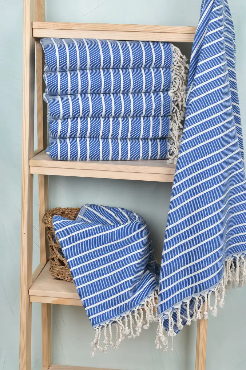 Best Friend Wedding Gift, Turkish hand towel, 70x40 Bamboo Striped Towel, Large Turkish Towel, Christmas Favors, Personalized Gift, Guest Towel - 3