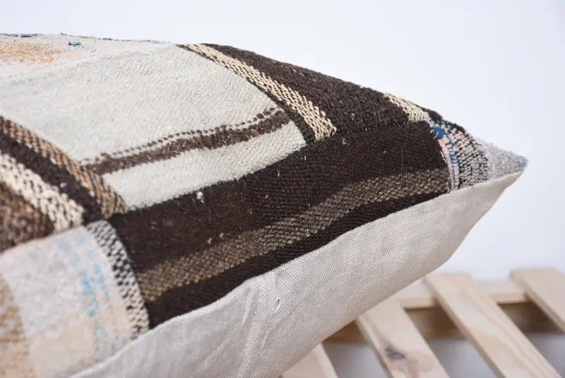 Vintage Kilim Throw Pillow, Pillow Cover, Gift Pillow, Neutral Throw Pillow Case, 28x28 Beige Pillow Case, Aztec Cushion Cover, Home Decor Pillow - 7