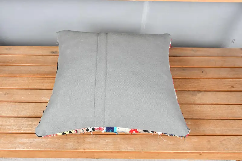 18x18 Blue Pillow Sham, Home Decor Pillow, Interior Designer Pillow, Bolster Pillow Case, Pillow, Kilim Pillow Cover, Aztec Pillow - 5