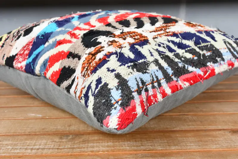 18x18 Blue Pillow Sham, Home Decor Pillow, Interior Designer Pillow, Bolster Pillow Case, Pillow, Kilim Pillow Cover, Aztec Pillow - 3