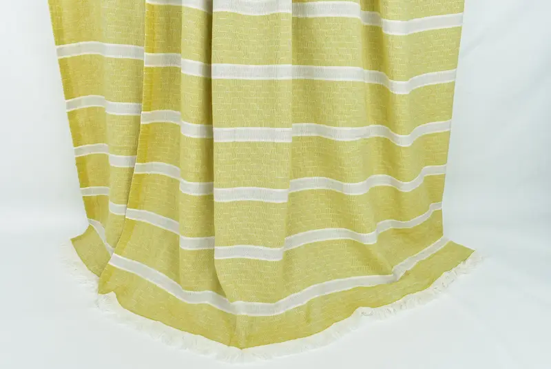 Housewarming Gift, Family Gift Basket, Personalized Blanket, 96x84 Cotton Striped Towel, Woven Throw Blanket, Engagement Gift, Christmas Tablecloth - 8