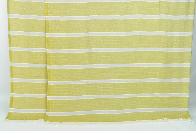 Housewarming Gift, Family Gift Basket, Personalized Blanket, 96x84 Cotton Striped Towel, Woven Throw Blanket, Engagement Gift, Christmas Tablecloth - 7