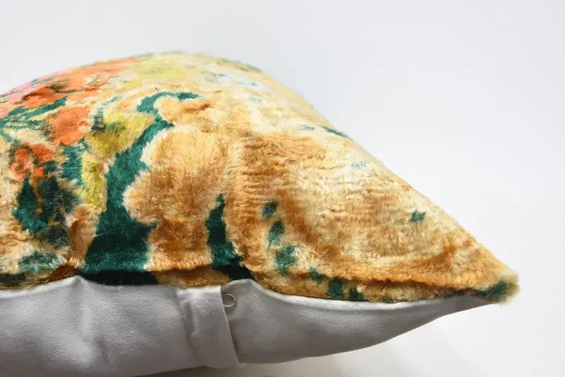 Boho Pillow Sham Cover, Vintage Pillow, 16x36 Yellow Cushion Cover, Turkish Pillow, Comfy Throw Pillow Cover, Pillow Sham, Knitted Pillow Cover - 5