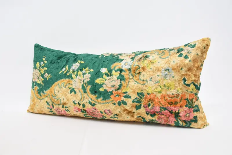 Boho Pillow Sham Cover, Vintage Pillow, 16x36 Yellow Cushion Cover, Turkish Pillow, Comfy Throw Pillow Cover, Pillow Sham, Knitted Pillow Cover - 4