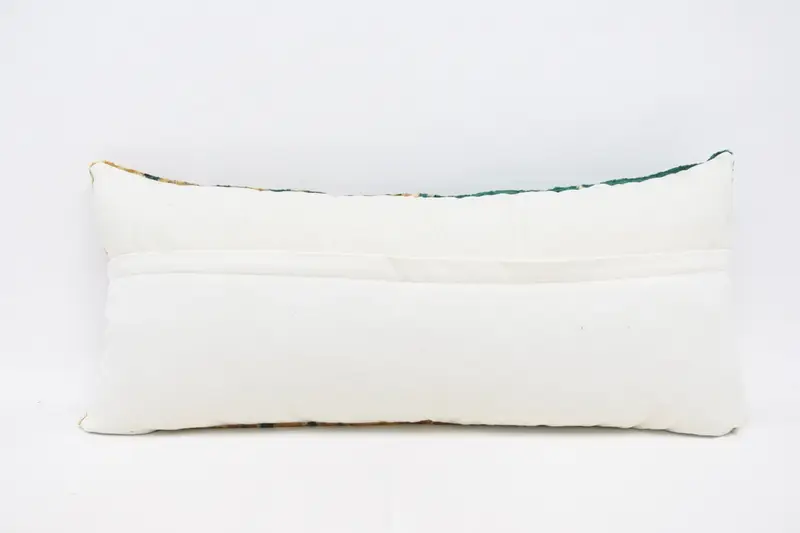 Boho Pillow Sham Cover, Vintage Pillow, 16x36 Yellow Cushion Cover, Turkish Pillow, Comfy Throw Pillow Cover, Pillow Sham, Knitted Pillow Cover - 6