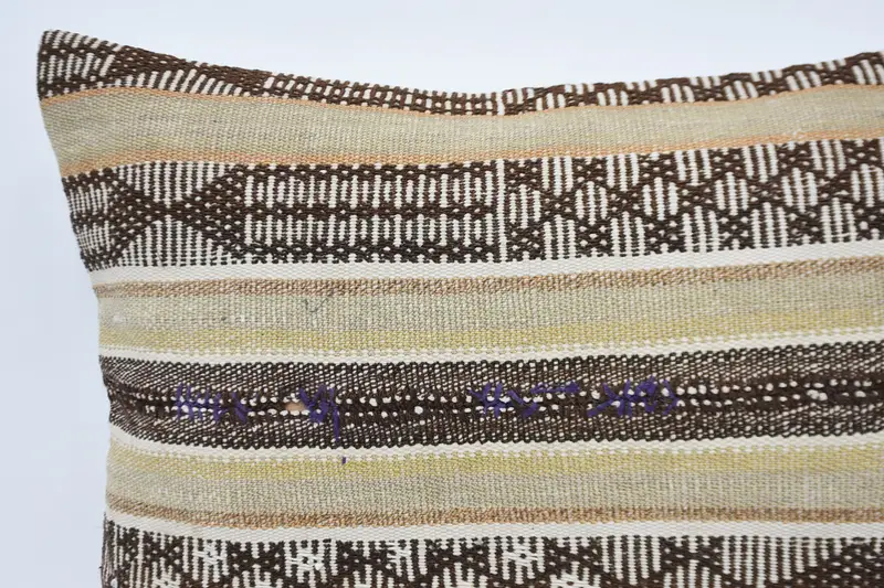 Comfy Throw Cushion Case, Gift Pillow, Natural Cushion Case, 20x28 Beige Cushion Case, Kilim Pillow Cover, Antique Pillows, Pillow Cover - 2