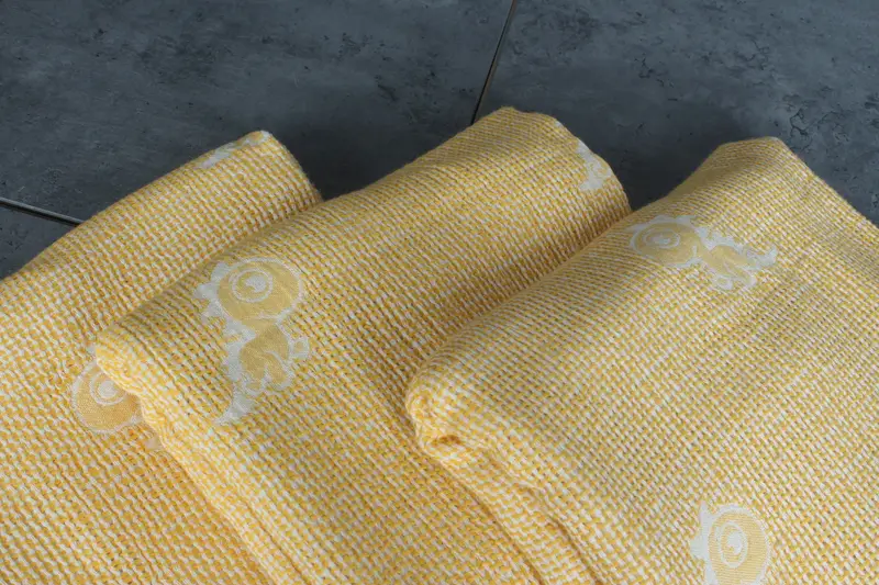 Woven Throw Blanket, 50x48 Cotton Dinosaur Design Towel, Monogram Blanket, Tablecloth, Welcome Wedding Gift, Turkish Beach Blanket, Turkish Bedcover - 7