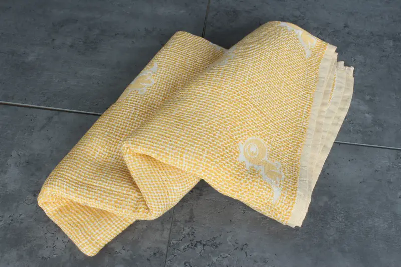 Woven Throw Blanket, 50x48 Cotton Dinosaur Design Towel, Monogram Blanket, Tablecloth, Welcome Wedding Gift, Turkish Beach Blanket, Turkish Bedcover - 6