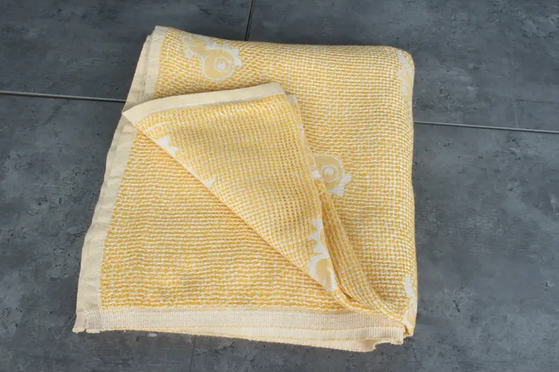 Woven Throw Blanket, 50x48 Cotton Dinosaur Design Towel, Monogram Blanket, Tablecloth, Welcome Wedding Gift, Turkish Beach Blanket, Turkish Bedcover - 5