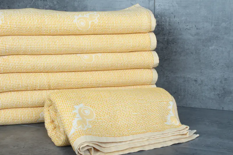 Woven Throw Blanket, 50x48 Cotton Dinosaur Design Towel, Monogram Blanket, Tablecloth, Welcome Wedding Gift, Turkish Beach Blanket, Turkish Bedcover - 8