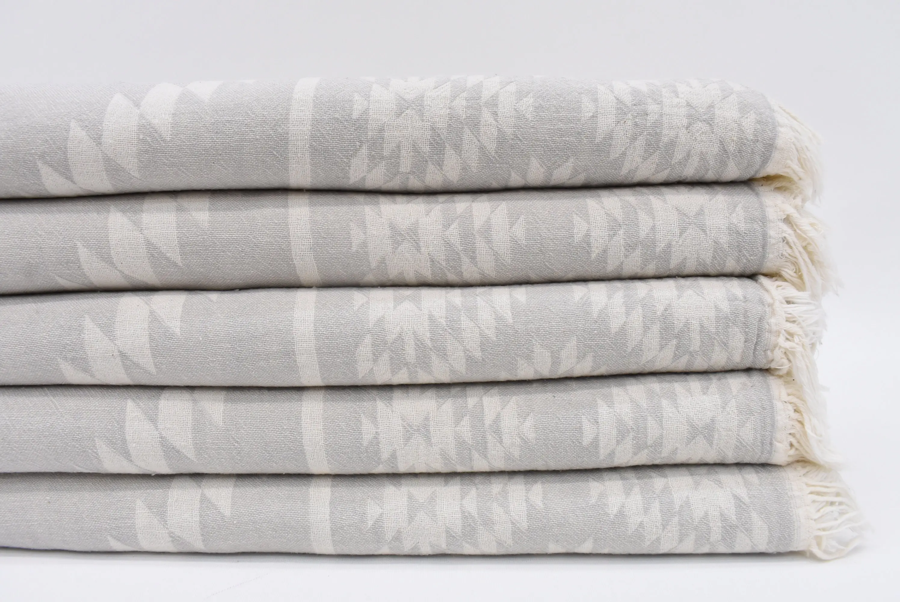 Personalize Gift Bath Towel, 70x36 inches Light Gray Kilim Towel - 1
