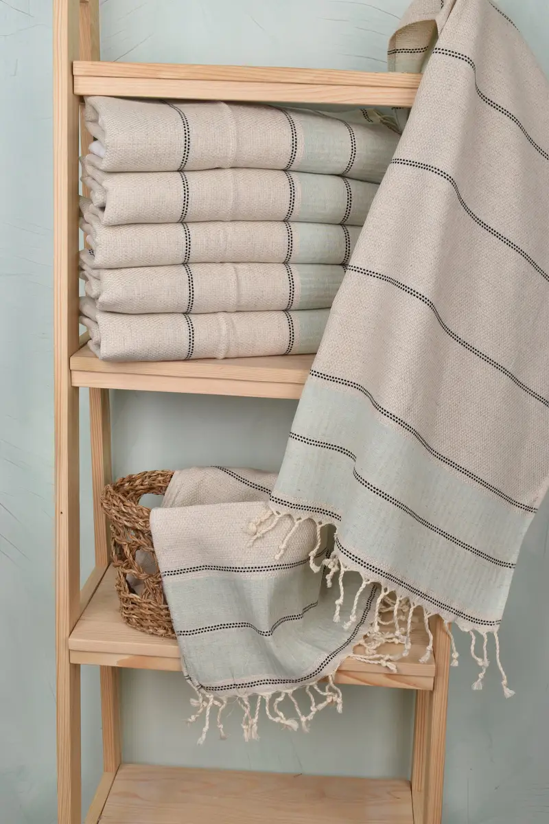 Gym Towel, Turkish Tea Towel, Maid Of Honor Gift, 40x20 Linen Striped Towel, Personalized Gifts, Small Bath Towels, Spa Towel, Custom Turkish Towel - 3