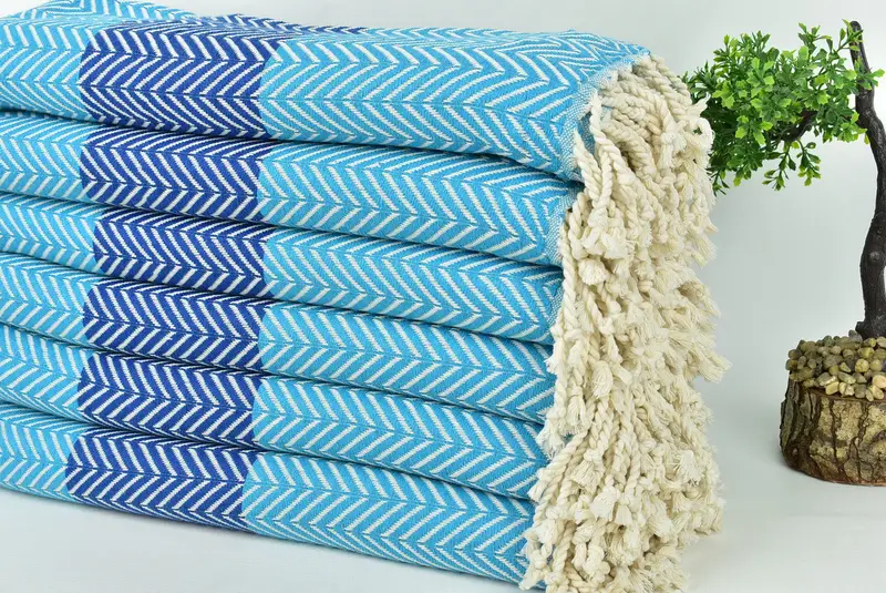 70x40 Cotton Chevron Towel, Personalized Gifts, Bachelorette Towel, Beach Size Towel, Turkish beach towel, Bachelorette Party Favors, Christmas Gift - 3
