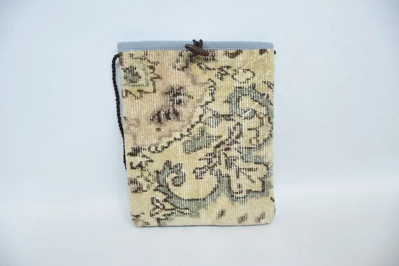 スチームパンク ウール ショルダーバッグ ジッパー付き ヴィンテージモチーフ キリムバッグ