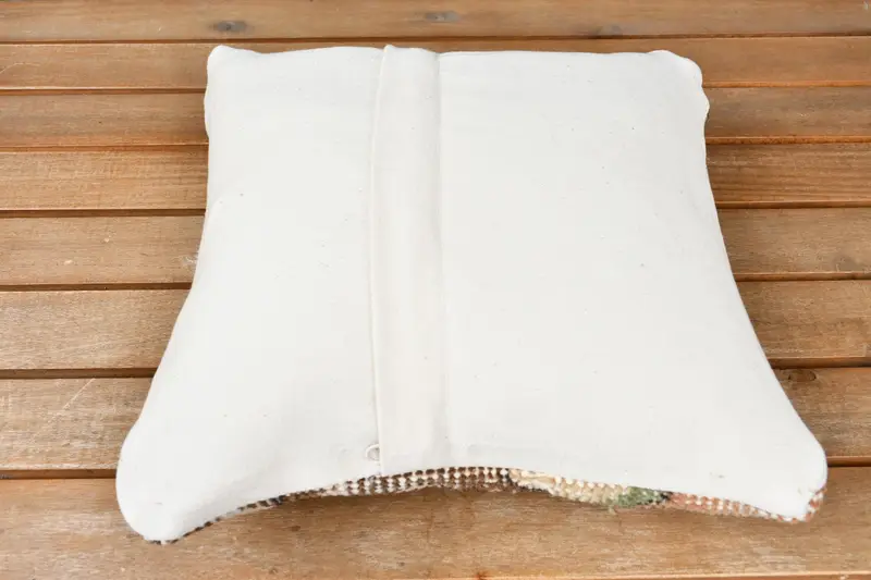 Turkish Kilim Pillow, 12x12 Brown Pillow Cover, Pillow for Sofa, Vintage Kilim Throw Pillow, Pillow Cover, Sofa Bolster Pillow - 5