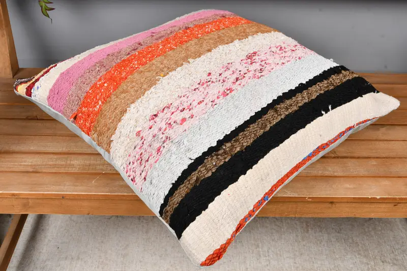Interior Designer Pillow, 24x24 White Pillow Sham, Cushion Cover, Bolster Pillow, Throw Kilim Pillow, Kilim Cushion Sham, Armchair Pillow - 2