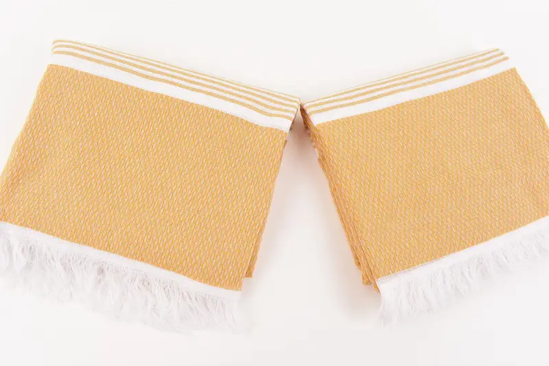 Quick-Dry Beach Towel, Guest Towel, Scarf Towel, Organic Turkish towel, Embroidered Towel, Bridesmaid Proposal Gift, 70x40 Cotton Striped Towel - 6