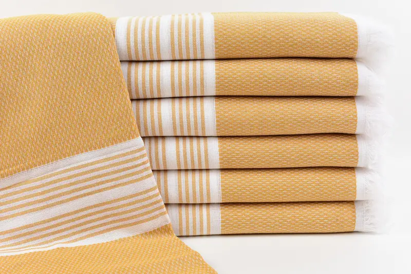 Quick-Dry Beach Towel, Guest Towel, Scarf Towel, Organic Turkish towel, Embroidered Towel, Bridesmaid Proposal Gift, 70x40 Cotton Striped Towel - 1