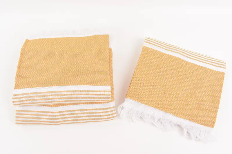 Quick-Dry Beach Towel, Guest Towel, Scarf Towel, Organic Turkish towel, Embroidered Towel, Bridesmaid Proposal Gift, 70x40 Cotton Striped Towel - 7