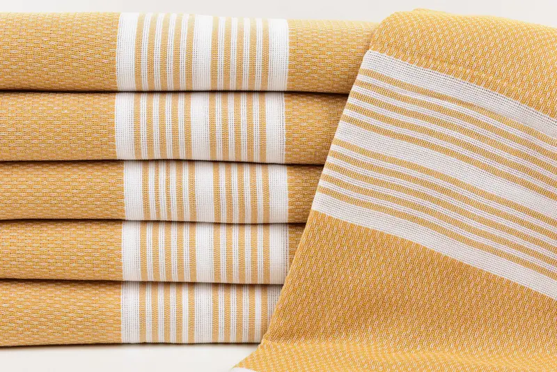Quick-Dry Beach Towel, Guest Towel, Scarf Towel, Organic Turkish towel, Embroidered Towel, Bridesmaid Proposal Gift, 70x40 Cotton Striped Towel - 2