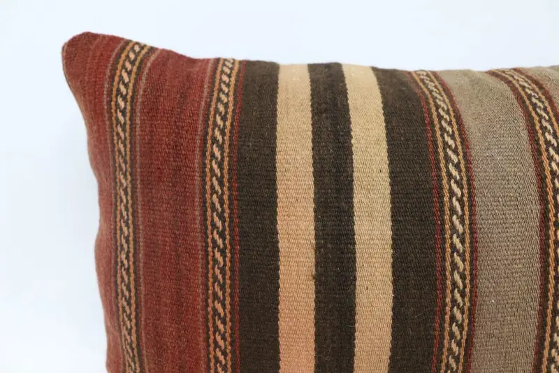 16x24 Beige Pillow Case, Turkish Bench Pillow Sham, Kilim Pillow Cover, Kilim Pillow, Patio Pillow Cover, Interior Designer Pillow, Pillow Cover - 2