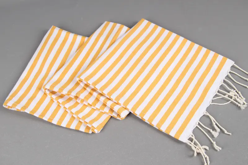 Wedding Anniversary Gift, Wedding Favors, 40x18 Cotton Striped Towel, Monogram Kitchen Towel, Organic Towel, Embroidery Towels, Custom Hand Towel - 7