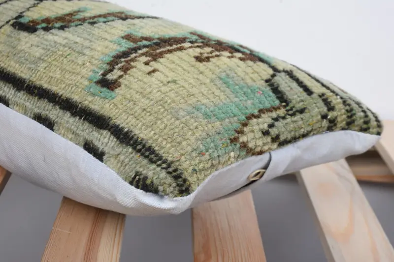 8x16 Yellow Cushion Case, Cushion Cover, Home Decor Pillow, Kilim Cushion Sham, Bohemian Cushion Pillow, Boho Pillow, Traditional Pillow Case - 7