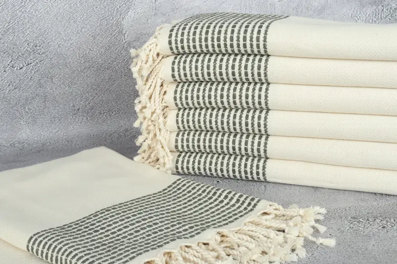 Custom monogram Turkish beach towel USA, Employee Gifts, Bridesmaid Gift, Personalized Towel, 70x36 Cotton Striped Towel, Spa Towel, Absorbent towel - 2