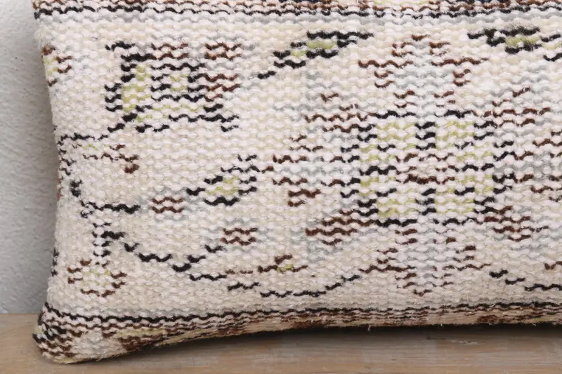 Vintage Kilim Throw Pillow, Vintage Kilim Pillow, Throw Kilim Pillow, Bolster Throw Cushion Cover, 8x16 Beige Cushion Cover, Pillow - 3
