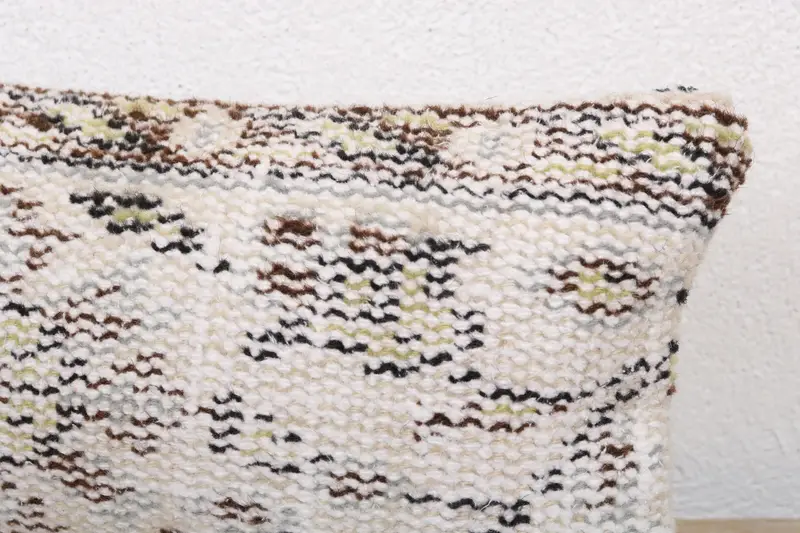 Vintage Kilim Throw Pillow, Vintage Kilim Pillow, Throw Kilim Pillow, Bolster Throw Cushion Cover, 8x16 Beige Cushion Cover, Pillow - 5