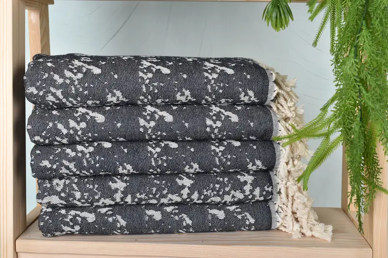 Bridesmaid Gifts, Gift For Boyfriend, Lightweight towel, First Wedding Anniversary Gift, 70x40 Cotton Carretta Patterned Towel, Turkish bath towel - 3
