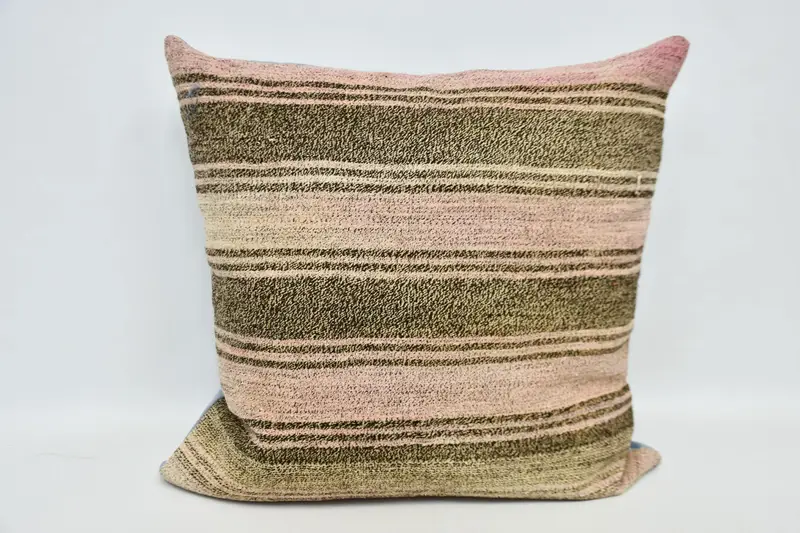 Home Decor Pillow, Outdoor Patio Pillow Sham, Kilim Cushion Sham, Handmade Kilim Cushion, Bench Cushion, Pillow Sham, 32x32 Brown Pillow Case - 1