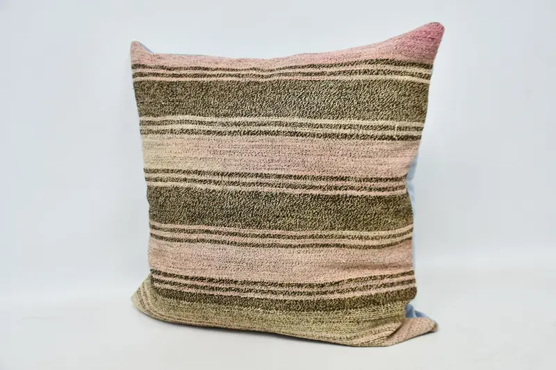 Home Decor Pillow, Outdoor Patio Pillow Sham, Kilim Cushion Sham, Handmade Kilim Cushion, Bench Cushion, Pillow Sham, 32x32 Brown Pillow Case - 4