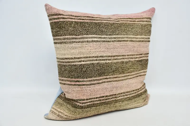Home Decor Pillow, Outdoor Patio Pillow Sham, Kilim Cushion Sham, Handmade Kilim Cushion, Bench Cushion, Pillow Sham, 32x32 Brown Pillow Case - 3