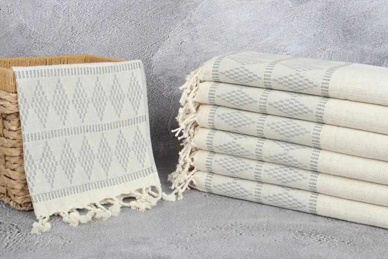 Decorative Towel, Gift Boxes Tea Towels, Best Wedding Gift, 40x20 Linen Kilim Design Towel, Wedding Gift, Small Bath Towels, Personalized Dish Towel - 3