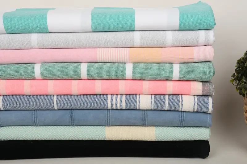Summer Gift, Sand-resistant towel, Hammam Towel USA, Home Decor Gifts, 70x40 Cotton Set of 10 Towel, Soft and absorbent Turkish towel, Xmas Gifts - 3